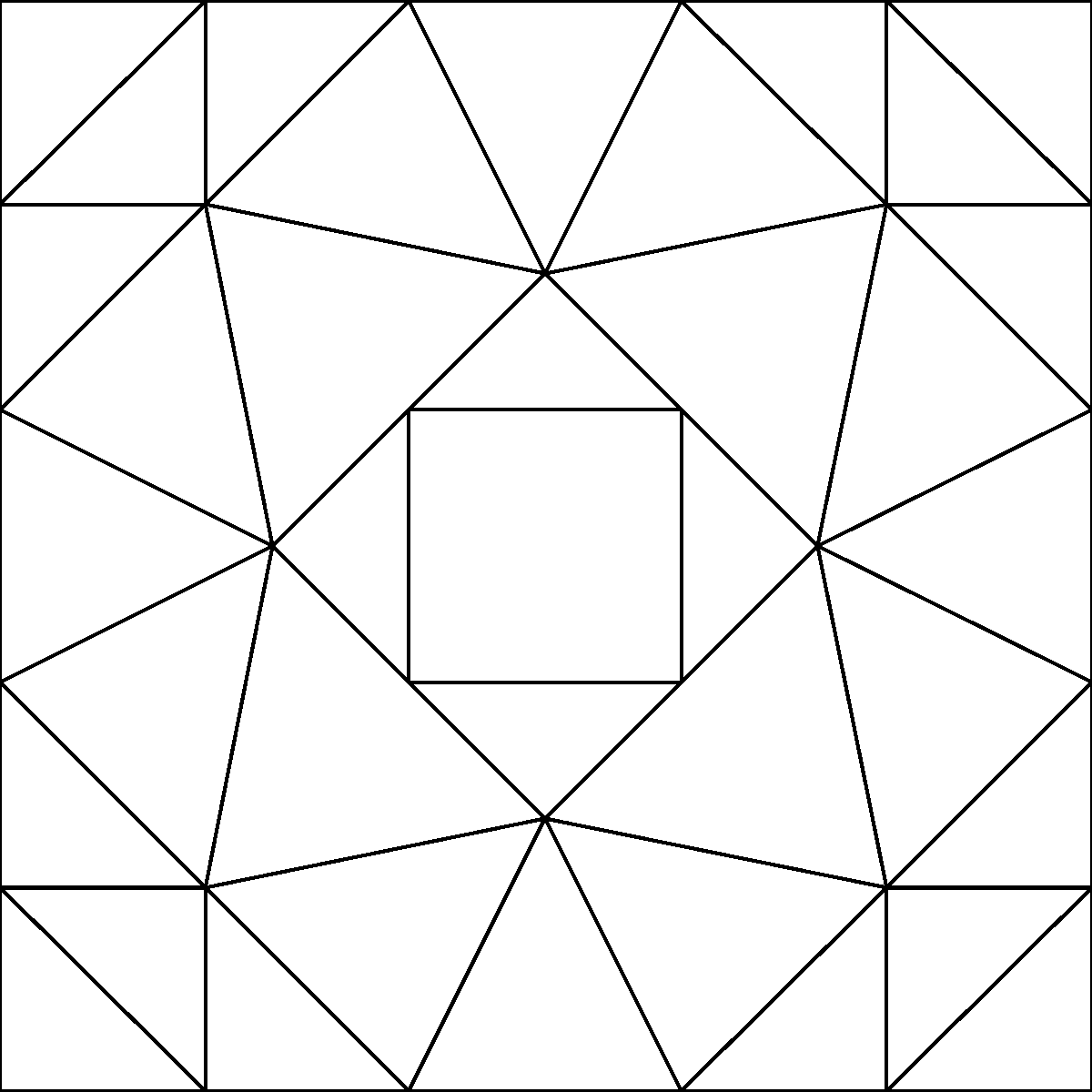 Pattern 45, Four Queens barn quilt pattern thumbnail
